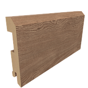 Плинтус плоский Эко-шпон 75х16х2070 дуб натуральный